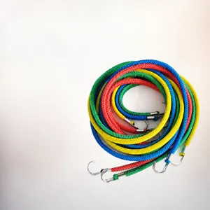 Corde Élastique Multicolore Avec Crochets Métalliques Sangle de Bagage Résistante pour Moto Vélo Voiture Voyage