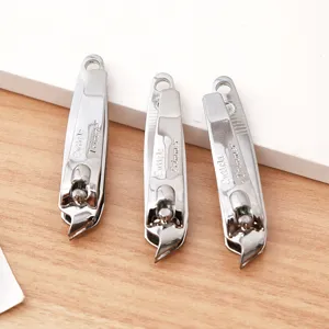 Stainless Steel Slanted Nail Clipper Professional Fingernail Cutter Toenail Trimmer Portable Grooming Tool For Home Use
