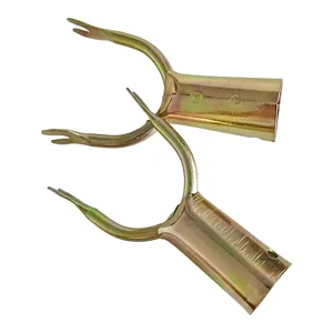 Detailansicht des Kleiderstangengabelkopfes aus Metall, langlebiges Ersatzteil U-form Design.