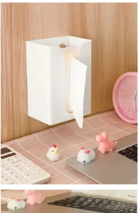 Scatola di fazzoletti da parete bianca per bagno, cucina e comoda conservazione domestica.