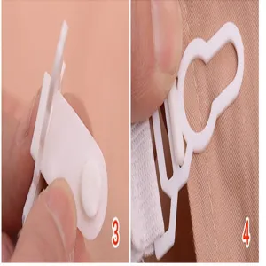 Close-up detail view of the white plastic bed sheet fastener clip demonstrating how to open.