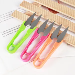Tagliafilo a Forma di U in Plastica Forbici da Cucito Portatili Utensile per Ricamo Punto Croce
