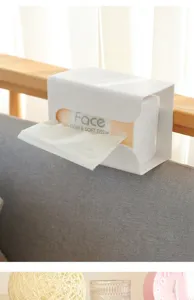 Scatola per fazzoletti da parete in plastica bianca portaoggetti per cucina e bagno