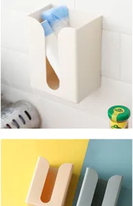 Pratico porta fazzoletti da parete per bagno e cucina, comodo dispenser in plastica.