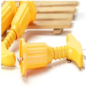 Creative yellow plastic wine corkscrew, cute boot shaped manual bottle opener tool for kitchen.