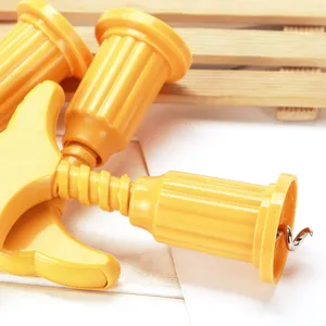 Yellow plastic wine opener manual corkscrew kitchen bar tool for bottles wine accessories