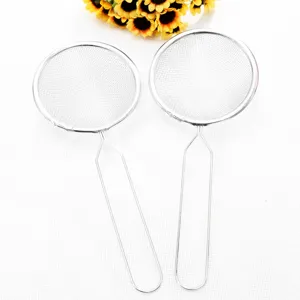 Set di colini da cucina in acciaio inossidabile, cucchiaio filtro fine per olio e soia.