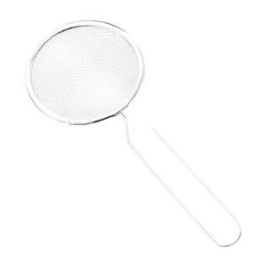 Colino da cucina in filo di acciaio inossidabile cucchiaio schiumarola per olio e cibo.