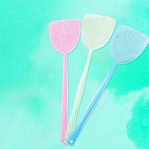 Household Plastic Fly Swatter Durable Long Handle Mesh Mosquito Killer Tool Practical Cleaning Gadget For Home Daily Use