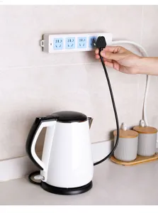 Detail view of the punch-free wall-mounted socket retainer for clean cable management.