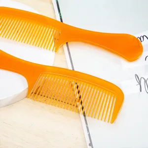 Durable unbreakable plastic hair comb with wide and fine teeth anti-static daily styling tool