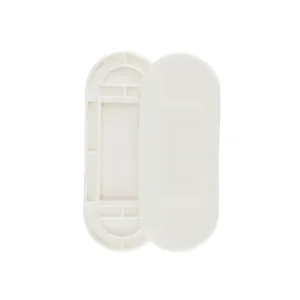 Wall-mounted power strip holder punch-free adhesive socket fixer bracket organizer white.