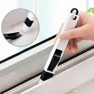 Handgehaltene Fensterfugen-Reinigungsbürste, Fugenreinigungswerkzeug für den Haushalt, weiß.