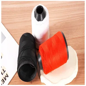 Polyester sewing thread cones set, durable thick thread for garment repair and crafting project.
