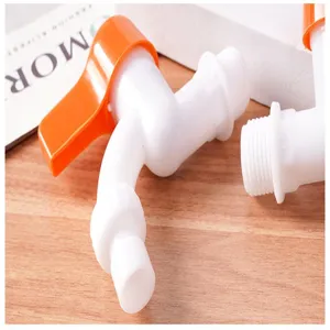 Plastic washing machine faucet quick-open water tap household plumbing accessory white orange