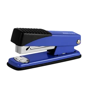 KW-trio metal desktop stapler with 20 sheet capacity, durable blue and black office tool.