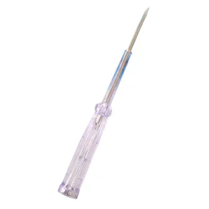 Tournevis testeur de tension portable avec poignée transparente pour des tests électriques sûrs.
