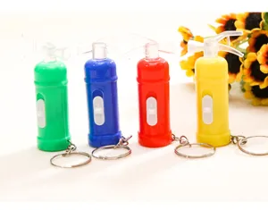 Mini estintore LED portachiavi luminoso lampeggiante ciondolo regalo novità accessorio simpatico