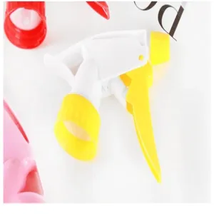 Universal replacement trigger spray nozzle for garden watering bottles and household sprayers.