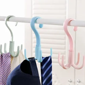 gancio per vestiti girevole a 4 punte in plastica multifunzionale armadio borsa cravatta