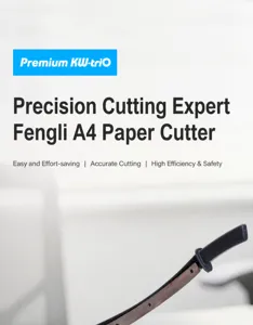 Portable A4 paper cutter with sharp blade and ergonomic handle for office and home use.