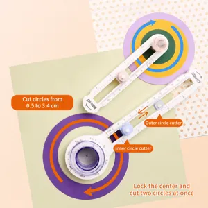 KW-trio rotary circular cutter adjustable paper art DIY craft compass circle tool