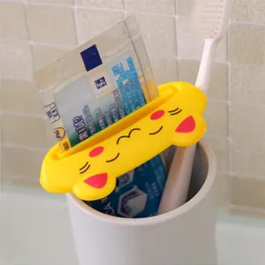 Cute cartoon toothpaste squeezer plastic facial cleanser dispenser bathroom accessory tool