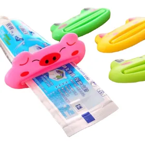 Cute cartoon animal toothpaste squeezer plastic manual facial cleanser dispenser lazy tool