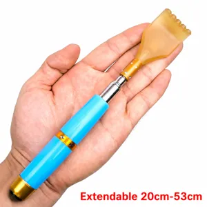 Household Telescopic Back Scratcher Stainless Steel Retractable Scratching Tool with Magnetic Beads Massage Head For Body Relief