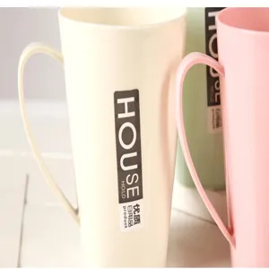 Plastic mouthwash cup detail view, simple toothbrush holder and daily washing mug design.