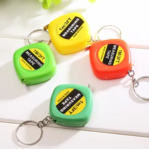 Mini Retractable Steel Tape Measure Portable Pocket Measuring Ruler With Keychain Practical Measuring Tool