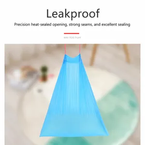 Bolsa de basura gruesa con cordón, bolsa de basura desechable portátil resistente para el hogar.