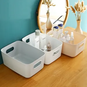 Desktop kunststof opbergmand multifunctionele organizer doos voor thuis make-up en snacks