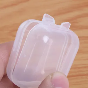 Boite de Rangement en Plastique Transparente avec Couvercle pour Petits Bijoux et Bagues.