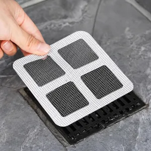 Plastic Drain Hair Catcher Mesh Sticker Self Adhesive Anti Clogging Sink Strainer For Bathroom Kitchen Floor Drain
