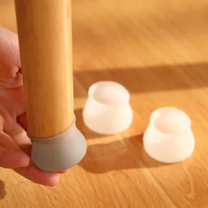 Silicone Chair Leg Covers Anti-Slip Furniture Foot Pads Wear-Resistant Floor Protectors Noise Reducing Round Leg Caps