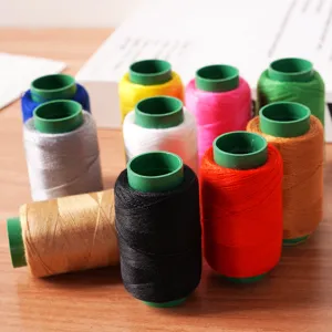 Colorful household sewing thread set, vibrant multi-color small spools for daily manual clothes repairing.