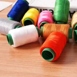Assorted color sewing thread spools set, durable polyester threads for hand and machine sewing.