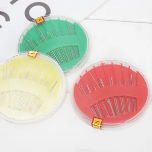Ronde naaiset gevarieerde handnaalden DIY kruissteek reparatie gereedschap kleurrijke plastic doos