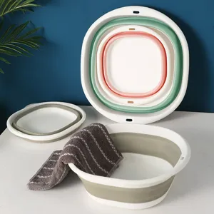 Foldable Wash Basin Portable Travel Face Basin Collapsible Plastic Basin For Home Dormitory Outdoor Camping Laundry Room