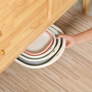 Collapsible washbasin portable folding basin space saving multi color home travel
