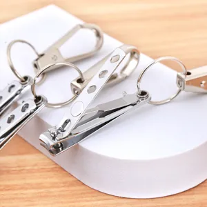 Llavero cortauñas de metal herramienta de bolsillo portátil conjunto anillo duradero