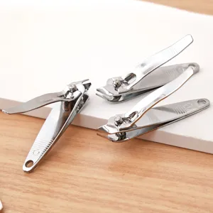 Stainless steel diagonal nail clipper set sharp and durable for home manicure care.