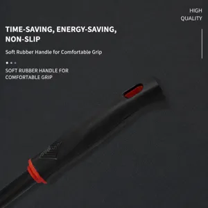 Ergonomic garden tool handle with soft rubber grip for comfortable gardening and planting tasks.