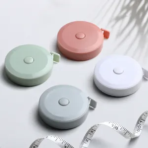 Lindo mini cinta métrica color macaron herramienta de medición corporal suave y retráctil.