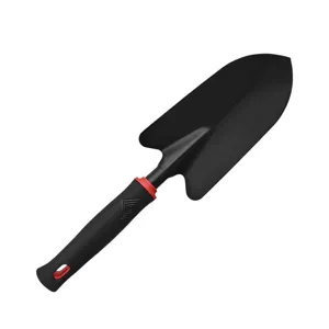 Black gardening trowel hand shovel tool for succulent planting flowers and vegetables.
