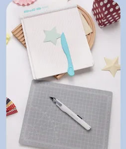 KW-trio Rillbrett und Schneidematte Set für DIY Origami Papier Basteln und präzises Schneiden