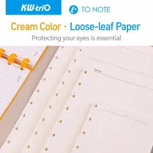 Paddestoel gat ringband navulling creme oogbescherming papier DIY planner vulling