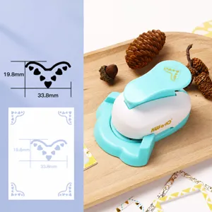 Perforadora de esquinas KW-trio para papel artesanal, diseño de corazones, herramienta DIY.
