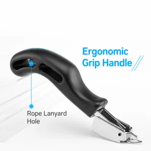 Stevige nietverwijderaar voor kantoor met ergonomische handgreep en handig koordgat